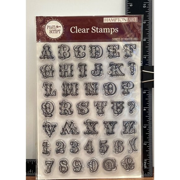 POST SCRIPT ALPHABET CS4387M CLEAR CLING PHOTOPOLYMER STAMP SET BY KOLETTE HALL - Picture 2 of 3